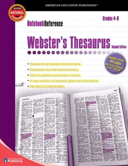 עטיפת הספר Notebook Reference Webster's Thesaurus: Second Edition מאת School Specialty Publishing