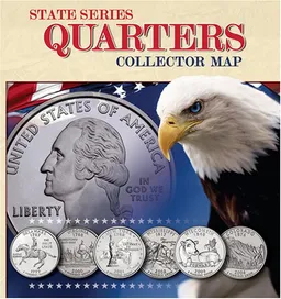 עטיפת הספר State Series Quarters Collector Map מאת Whitman Publishing