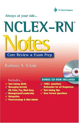 עטיפת הספר NCLEX-RN Notes: Core Review & Exam Prep (Davis's Notes) מאת Barbara A. Vitale