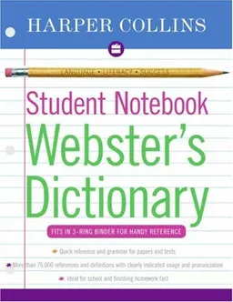 Harpercollins Student Notebook Webster's Dictionary