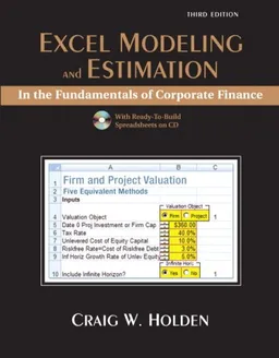 עטיפת הספר Excel Modeling in the Fundamentals of Corporation Finance מאת Craig W. Holden