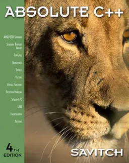 עטיפת הספר Absolute C++ (4th Edition) מאת Walter Savitch