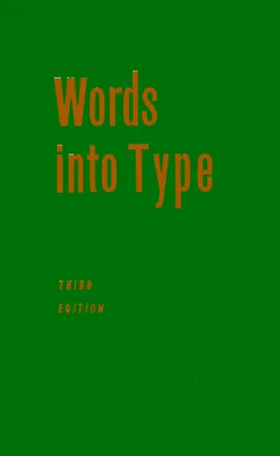 Words into Type (3rd Edition)