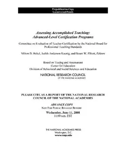 Assessing Accomplished Teaching: Advanced-Level Certification Programs