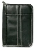 Distressed Leather-Look Black with Stitching Accent XL