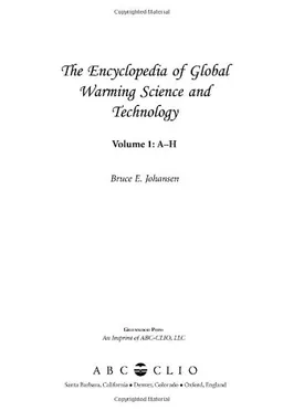 The Encyclopedia of Global Warming Science and Technology