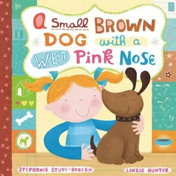 A Small Brown Dog with a Wet Pink Nose