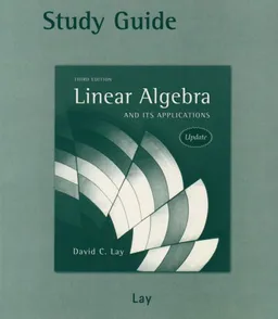 עטיפת הספר Study Guide to Linear Algebra and Its Applications, 3rd Edition מאת David C. Lay
