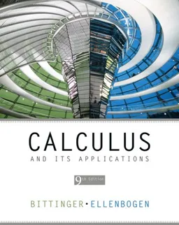 עטיפת הספר Calculus and Its Applications (9th Edition) מאת Marvin L. Bittinger
