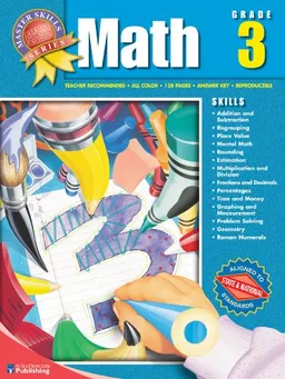 עטיפת הספר Master Skills Math, Grade 3 (Master Skills Series) מאת School Specialty Publishing