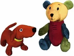 Dog & Bear Doll Pair