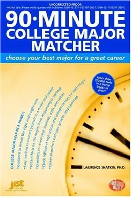 עטיפת הספר 90-Minute College Major Matcher: Choose Your Best Major for a Great Career (Help in a Hurry) מאת Laurence Shatkin