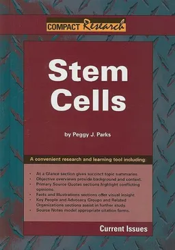 עטיפת הספר Stem Cells (Compact Research Series) מאת Peggy J. Parks