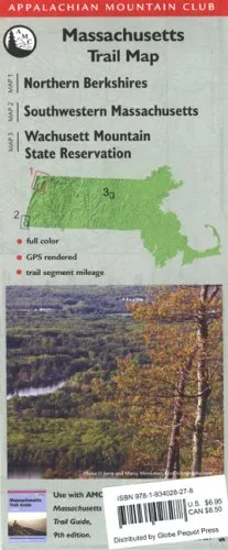 AMC Map Massachusetts - Northern Berkshires/Southwestern Massachusetts/Wachusett Mountain State Reservation (Appalachian Mountain Club: Massachusetts Trail Map)