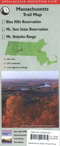 AMC Map Massachusetts:  Blue Hills Reservation/Mt. Tom State Reservation/Mt. Holyoke Range (Appalachian Mountain Club: Massachusetts Trail Map)
