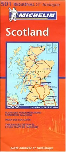 עטיפת הספר Michelin Scotland Regional Map (Michelin Maps) מאת Michelin Travel Publications
