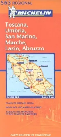 Michelin Toscana, Umbria, San Marino, Marche, Lazio, Abruzzo (Michelin Maps)