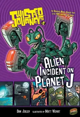 עטיפת הספר Twisted Journeys 8: Alien Incident on Planet J מאת Dan Jolley