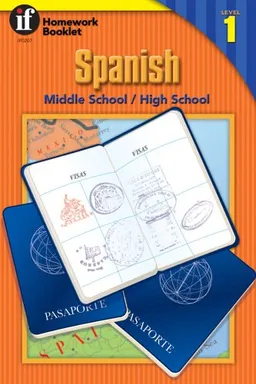 Spanish Homework Booklet, Middle School / High School, Level 1 (Homework Booklets) (Spanish and English Edition)