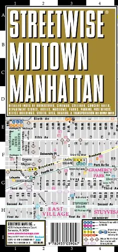 Streetwise Midtown Manhattan Map - Laminated City Street Map of Midtown Manhattan, New York