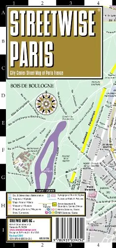 Streetwise Paris Map - Laminated City Center Street Map of Paris, France