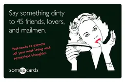 Say Something Dirty to 45 Friends, Lovers, and Mailmen (someecards): Postcards to Express All Your Most Loving and Perverted Thoughts