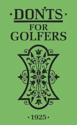 Don'ts for Golfers