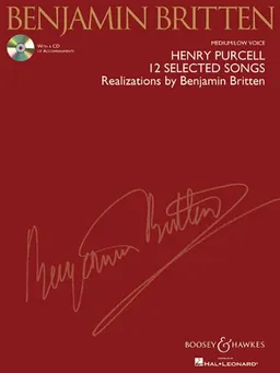 Henry Purcell - 12 Selected Songs: Realizations by Benjamin Britten Medium/Low Voice (BH Voice)