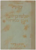 שירי שלמה בן יהודה אבן גבירול / כרך ראשון - שירי חול