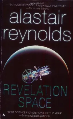 עטיפת Revelation Space <g:plusone href="http://www.books-by-isbn.com/0-441/0441009425-Revelation-Space-Alastair-Reynolds-0-441-00942-5.html" count="false"></g:plusone>