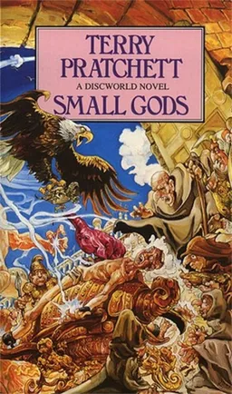 עטיפת הספר Small Gods (Corgi 1993) מאת Terry Pratchett