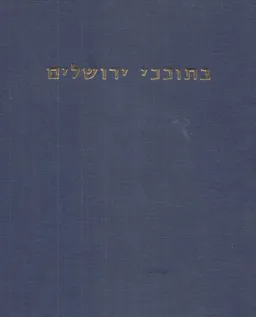 עטיפת הספר בתוככי ירושלים: מזכרונותיו של שמואל מאיר משיוף מאת שמואל מאיר משיוף