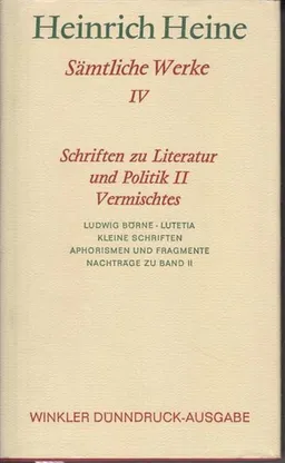 Sämtliche Werke IV