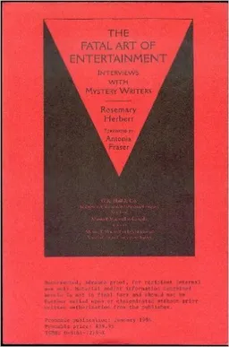 עטיפת הספר The Fatal Art of Entertainment: Interviews With Mystery Writers  מאת Rosemary Herbert