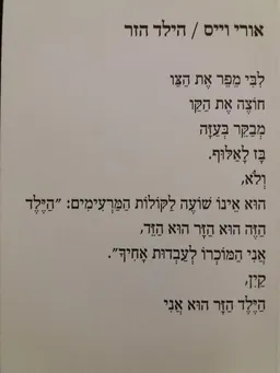 עטיפת הספר הילד הזר מאת אורי וייס